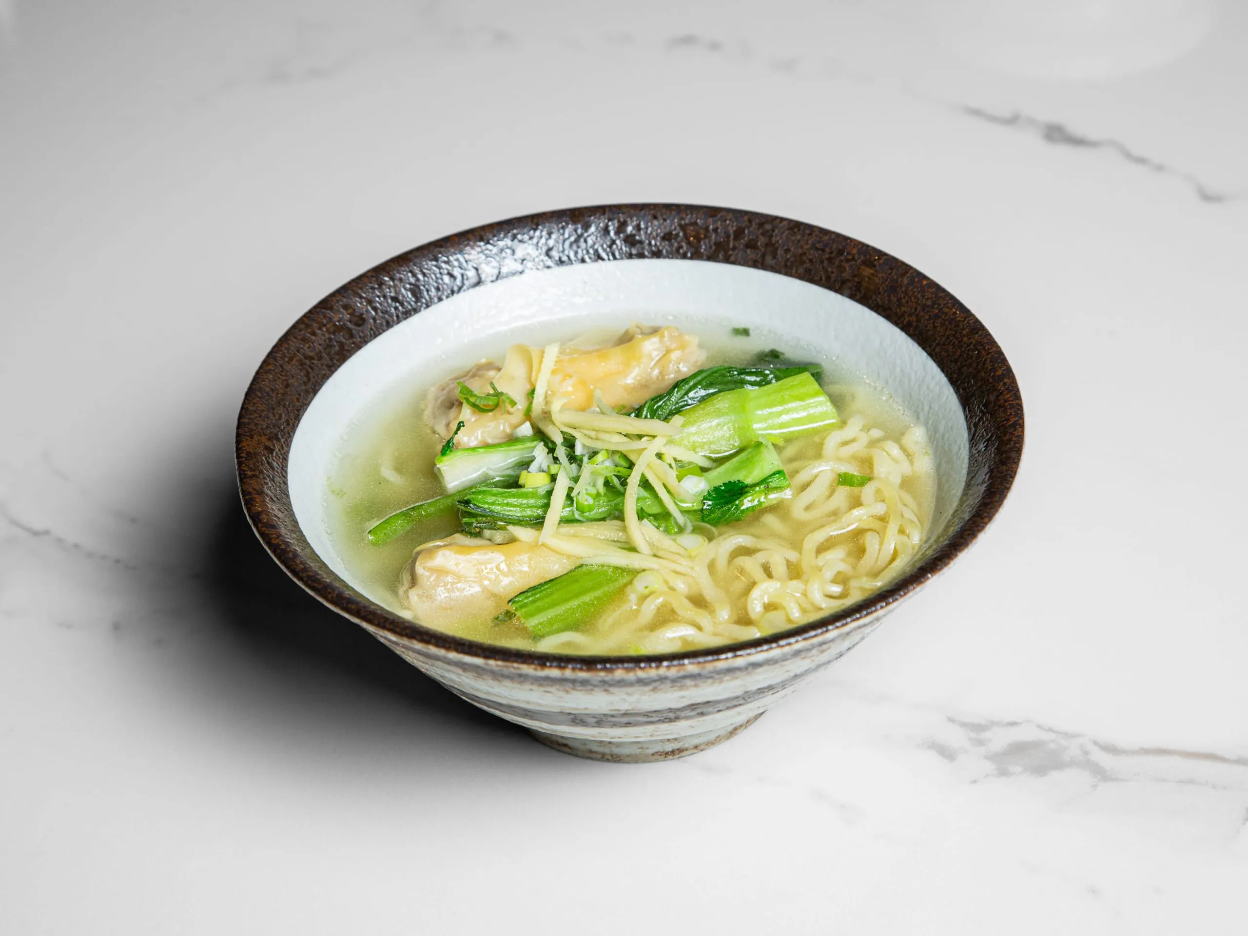 Wonton noodle soup with fresh pork and vegetables at Kuchi, a Buffet Restaurant in Tampa