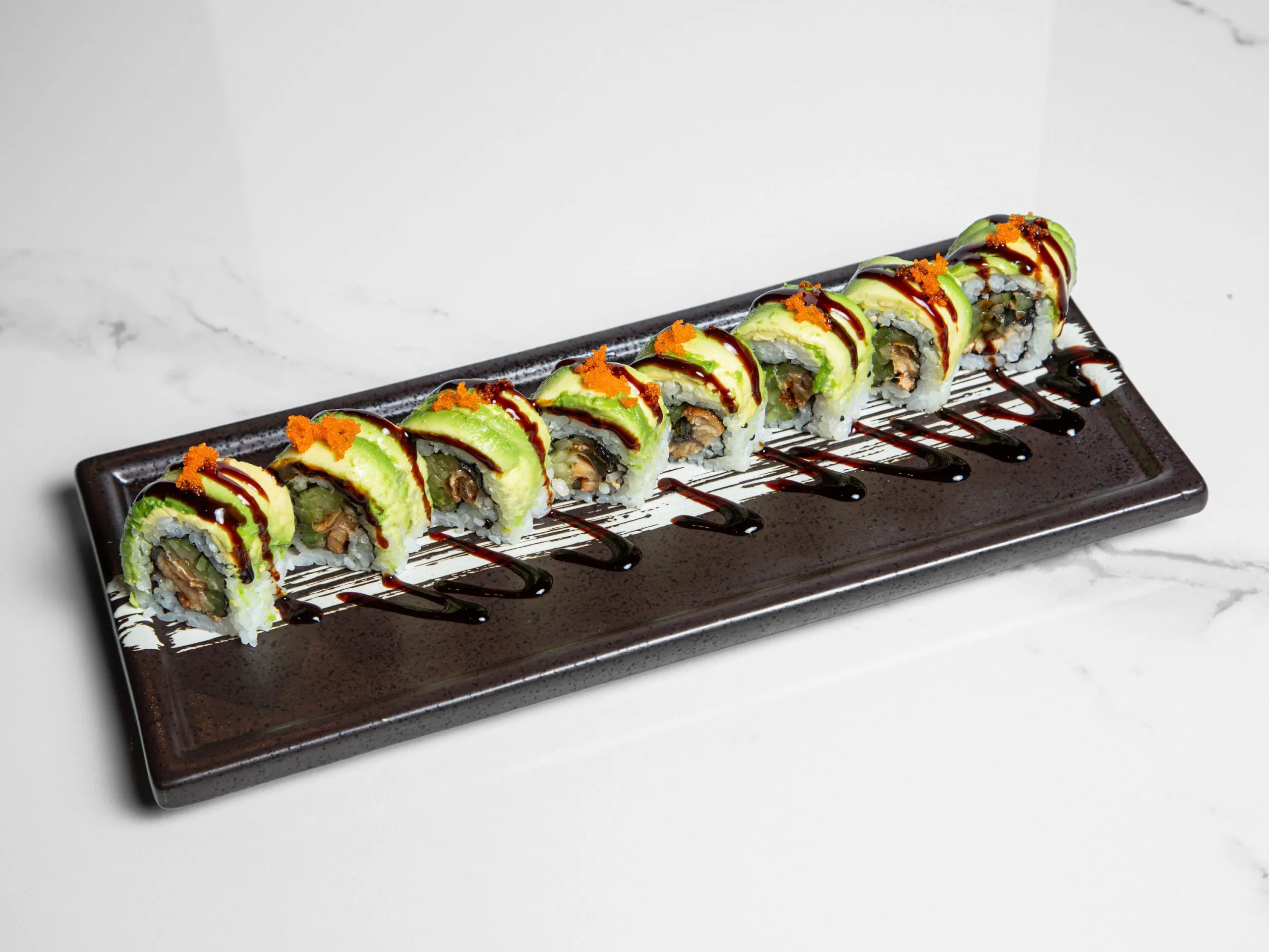 Sushi roll with eel, avocado and crab at Kuchi, a Buffet Restaurant in Tampa